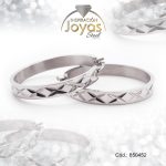 Argolla de Acero Variado Plateado Círculo  - 850452