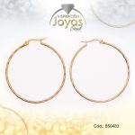 Argolla de Acero Variado Dorado Círculo  - 850483