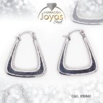 Argolla de Acero Forma Geométrica Plateado Triángulo - 850542