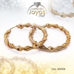 Argolla de Acero Variado Dorado Círculo  - 850556