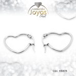 Argolla de Acero Plateado Corazón - 850578