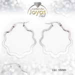 Argolla de Acero Plateado Trébol - 850580