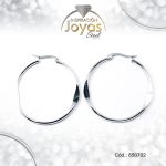 Argolla de Acero Variado Plateado Círculo  - 850702