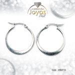 Argolla de Acero Variado Plateado Círculo  - 850713