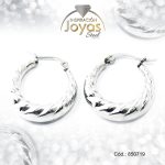 Argolla de Acero Variado Plateado Círculo  - 850719