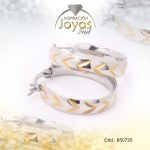 Argolla de Acero Variado 2 Tonos Círculo  - 850720