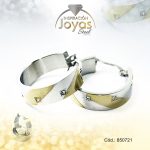 Argolla de Acero Variado 2 Tonos Círculo  - 850721