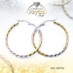 Argolla de Acero Variado 3 Tonos Círculo  - 850732