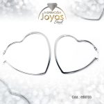 Argolla de Acero Plateado Corazón - 850733