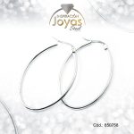 Argolla de Acero Forma Geométrica Plateado Óvalo - 850758