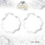 Argolla de Acero Plateado Trébol - 850762