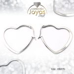 Argolla de Acero Plateado Corazón - 850770