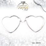 Argolla de Acero Plateado Corazón - 850778