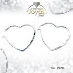 Argolla de Acero Circón Plateado Corazón - 850779