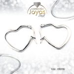 Argolla de Acero Plateado Corazón - 850782