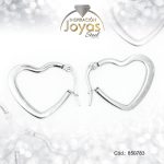Argolla de Acero Plateado Corazón - 850783