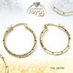 Argolla de Acero Variado Dorado Círculo  - 850795