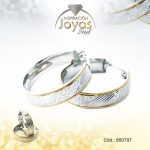 Argolla de Acero Variado 2 Tonos Círculo  - 850797