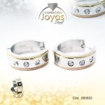 Argolla de Acero Huggies con Circón Plateado Círculo - 850802 - Imagen 2