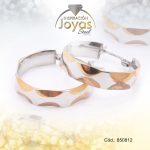 Argolla de Acero Variado 3 Tonos Círculo  - 850812