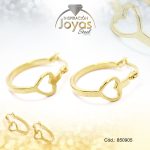 Argolla de Acero Variado Dorado Círculo  - 850905