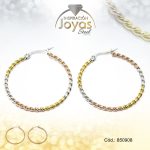 Argolla de Acero Variado 3 Tonos Círculo  - 850908