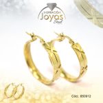 Argolla de Acero Variado Dorado Círculo  - 850912