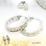 Argolla de Acero Variado 2 Tonos Círculo  - 850918