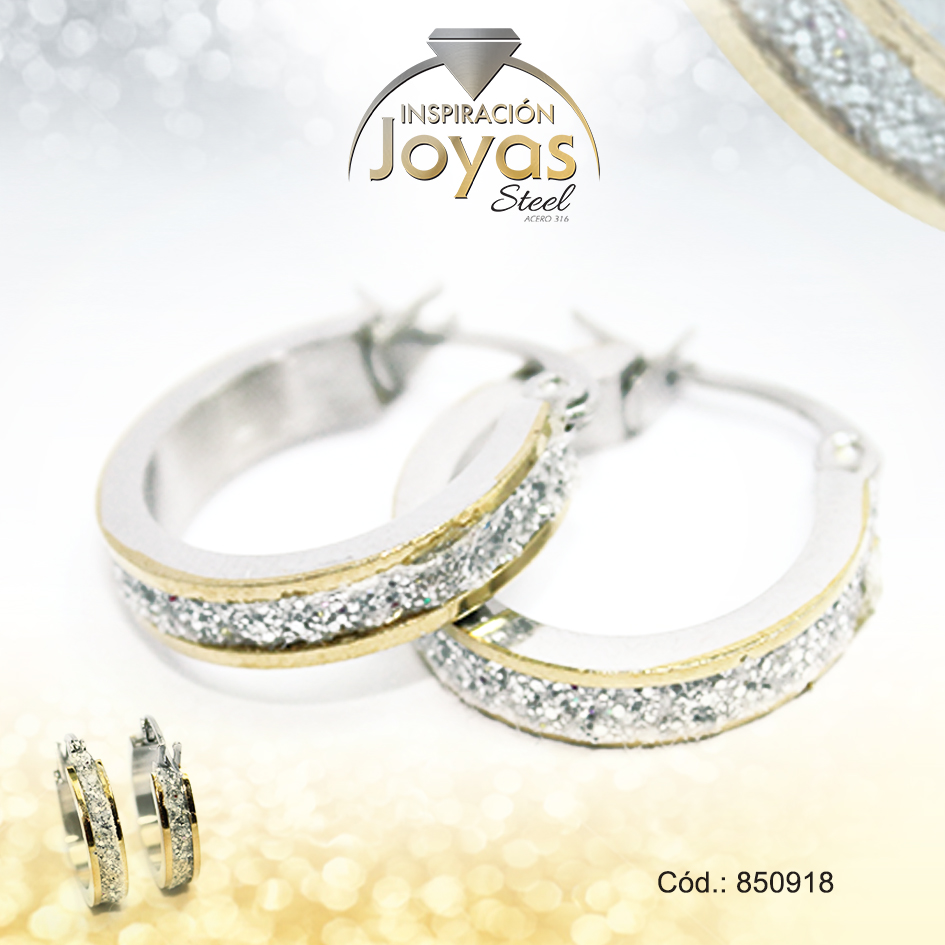 850918 Argolla de Acero Variado 2 Tonos Círculo - 850918 - Imagen 1