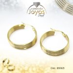 Argolla de Acero Variado Dorado Círculo  - 850925