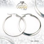 Argolla de Acero Variado Plateado Círculo  - 851033