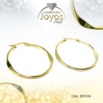 Argolla de Acero Variado Dorado Círculo  - 851034