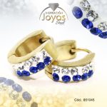 Argolla de Acero Huggies con Circón Dorado Círculo - 851045