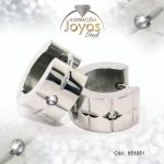 Argolla de Acero Huggies con Circón Plateado Círculo - 851051