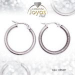 Argolla de Acero Variado Plateado Círculo  - 851057