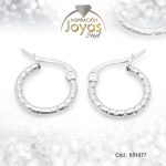 Argolla de Acero Variado Plateado Círculo  - 851077