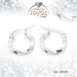 Argolla de Acero Variado Plateado Círculo  - 851078