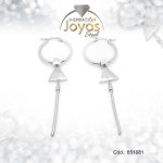 Argolla de Acero Colgante Plateado Triángulo, Cadena  - 851081