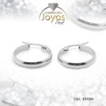 Argolla de Acero Variado Plateado Círculo  - 851094