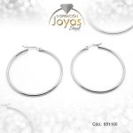 Argolla de Acero Lisa Plateado Círculo - 851100