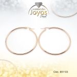 Argolla de Acero Lisa Dorado Círculo - 851103