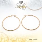 Argolla de Acero Lisa Dorado Círculo - 851105