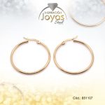 Argolla de Acero Lisa Dorado Círculo - 851107