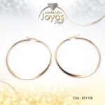 Argolla de Acero Lisa Dorado Círculo - 851108