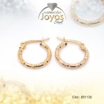 Argolla de Acero Variado Dorado Círculo  - 851130