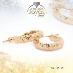 Argolla de Acero Variado Dorado Círculo  - 851131