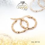 Argolla de Acero Variado Dorado Círculo  - 851132