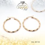 Argolla de Acero Variado Dorado Círculo  - 851134