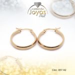 Argolla de Acero Variado Dorado Círculo  - 851142