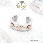 Anillo de Acero Variado Piedra Plateado Espinela Negro Talla 6 - 860463